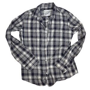 Frank & Eileen Navy and White Plaid Button Down Shirt
